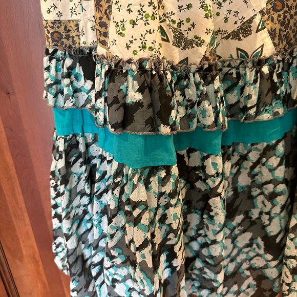 Anthropologie NWT Maxie skirt size small petite patchwork one of a kind - Picture 2 of 9